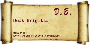 Deák Brigitta névjegykártya