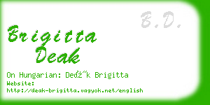 brigitta deak business card